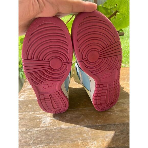 Nike Dunk High 6.0 Yellow Blue Casual Shoes Sneakers Women's Size 8 - Picture 8 of 11